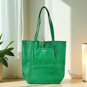 Anita Green Italian Leather Women’s Handbag – Designer Shopper Tote Bag